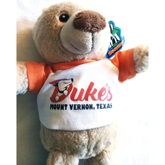 Duke's Bear Plush Zoovenir Mount Vernon Texas 2017 Stuffed Animal 10 Inches - Picture 2 of 14